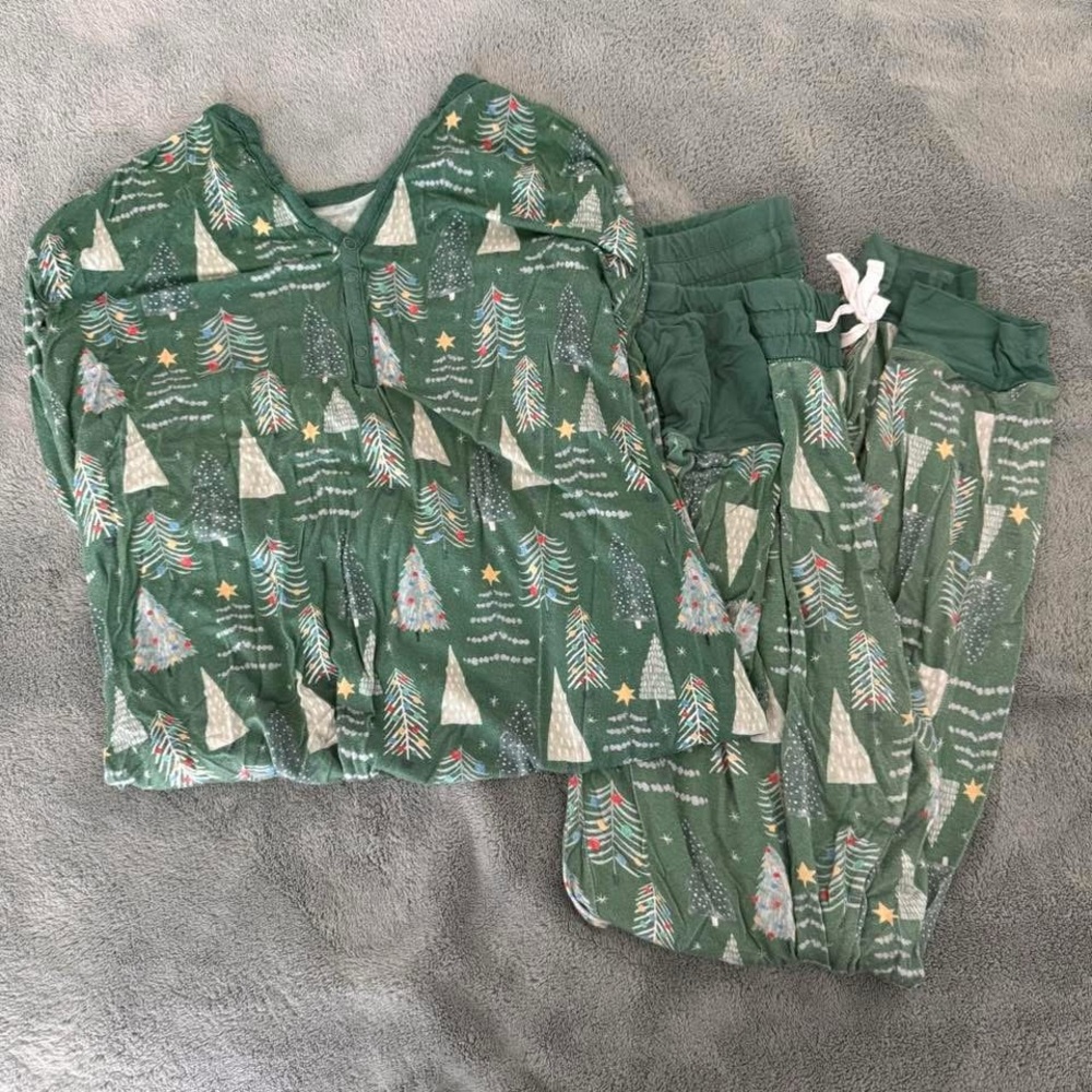 Little Sleepies Green Trees Pajama Set